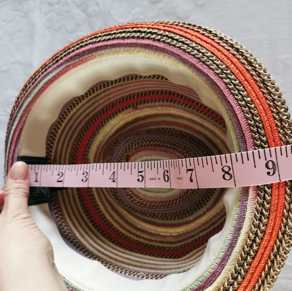Woolrich Multi Coloured Straw Style Fedora Hat - Picture 7 of 8